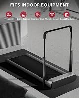 HAPBEAR 60 x 30 Inch Exercise Mat 6mm Treadmill Bike Floor Protector view 5