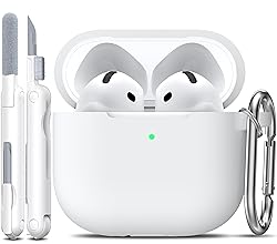 R-fun for Airpods 4th Case Cover with Cleaner