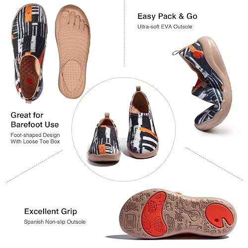 UIN Men's Art Travel Walking Shoes Slip On Casual Lightweight Wide
