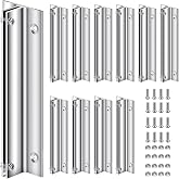 Zonon Aluminum Corridor Sign Holder, 6'' L X 1/8'' T, Silver, 10 Pack | Sign Mount Bracket Design for Restroom, Conference Room Classic Signs
