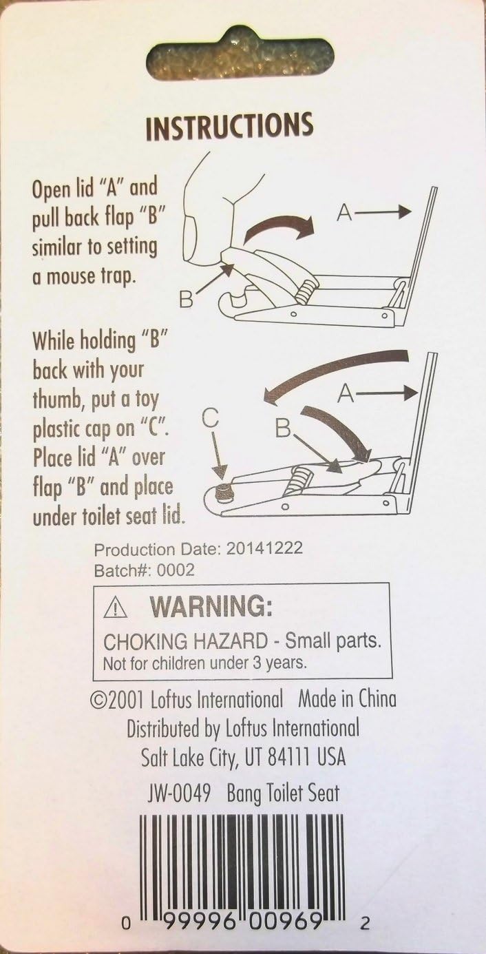 Exploding Detonator & Caps Set - Toilet Seat Prank, Loud Bang Practical Joke For Shock & Surprise