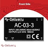 AZDelivery 220V to 3.3V 1A Mini Power Supply for Raspberry Pi w/ E-Book view 2