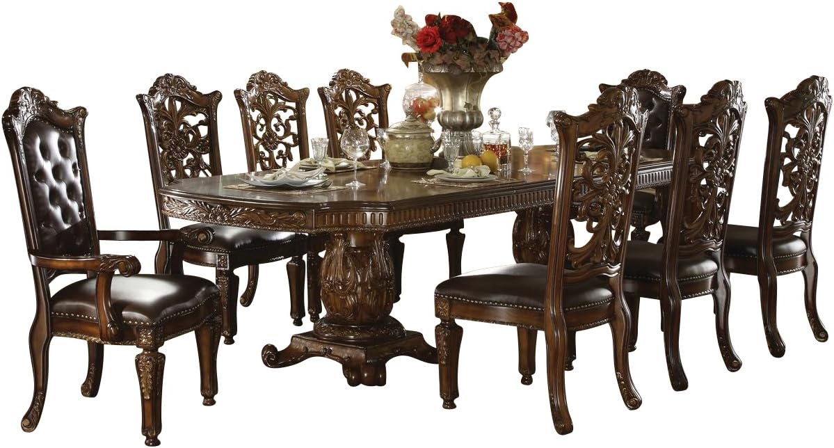 Amazon Com Acme Vendome Casual Dining Room Set With Dining Table Side Chair And Arm Chair Table Chair Sets