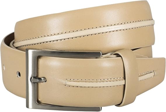 LINDENMANN Ledergürtel Herren – Rindleder, Bombiert, Bis 125 Cm Bundweite, Inkl. Stoffsäckchen