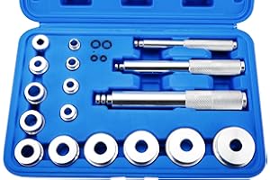 BTSHUB 17Pcs Bearing Race Seal Driver Disc Tool Master Set Wheel Axle Bushing Installation Kit for Cars, Motorbikes
