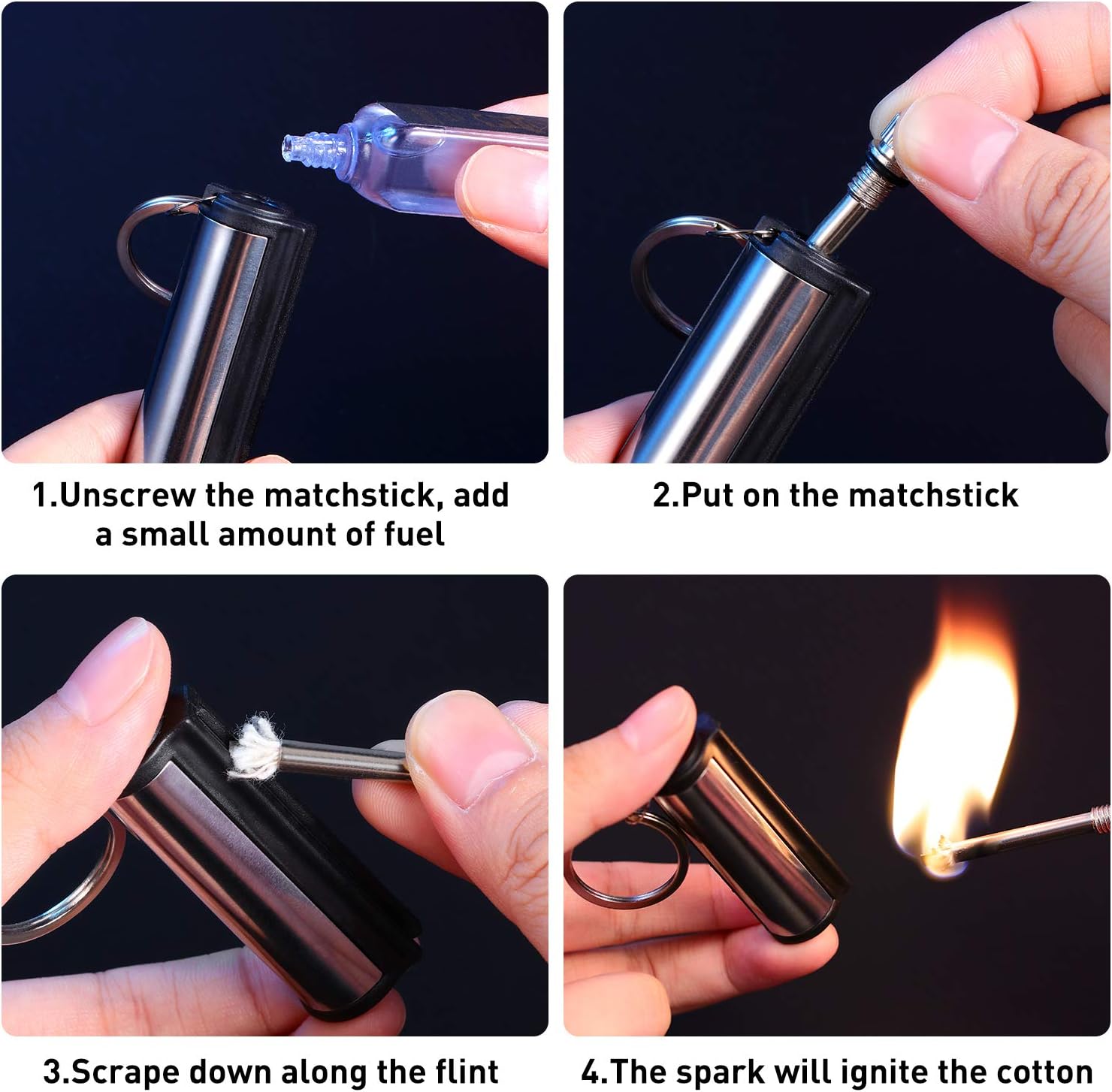 18 Pieces Nuanchu Permanent Metal Match Forever Match Stick Permanent