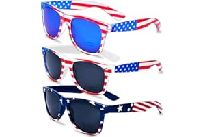 Donse Bulk American Flag Sunglasses,4th of July Decorations Patriotic Party Favors Memorial Day Decor 4th of July Accessories