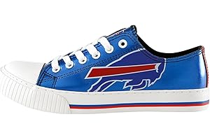 FOCO NFL Womens NFL Team Logo Metallic Ladies Fashion Low Top Canvas Sneakers Shoes