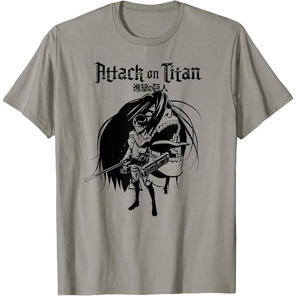 T-Shirt Attack On Titan - Colossus Titan Avec Kanji - Manga Anime Officiel