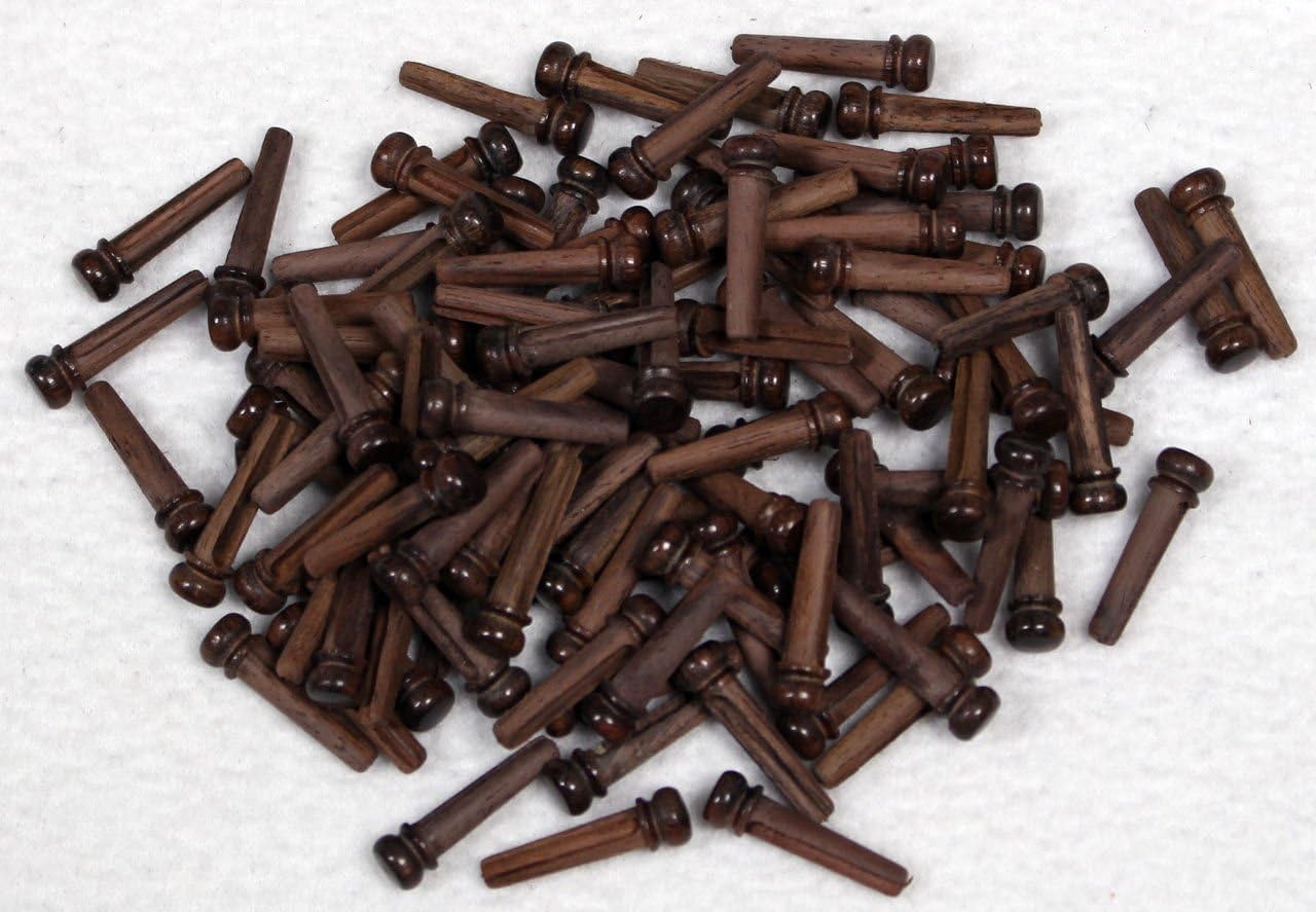 Trading dukan Indian rosewood bridge pins for acoustic guitar slotted -Set of 6