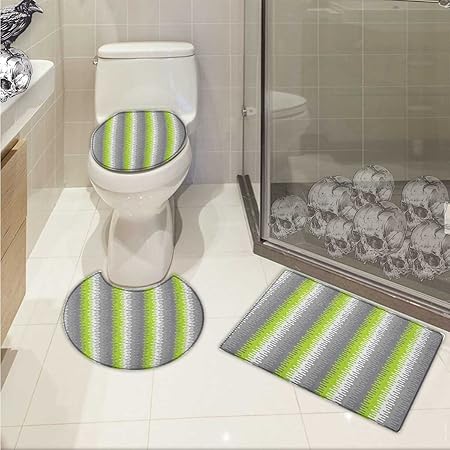 Lacencn Abstrakt Bad Teppich Set Wellen Gebogen Motive Mosaik Fliesen Muster Altmodische Design Mit Retro Effekt Rutschfeste Weiche Saugfahiges Badteppich Teppich Taupe Weiss 14 X16 D24 20 X32 Color7 Amazon De Kuche Haushalt