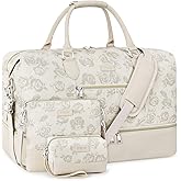 Weekender Bag for Women, Travel Duffel Bag Carry On Overnight Bag with Shoe Compartment Large Nylon Travel Weekend Tote Bag