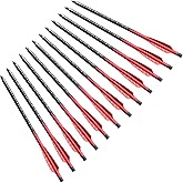 Barnett Demun Hyperbolt 3F - 12 Pack Mini Crossbow Bolts, 7 Inch with Threaded Target Points, 3 Fletched Bolts for Accu Strik