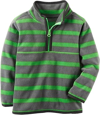 striped fleece pullover