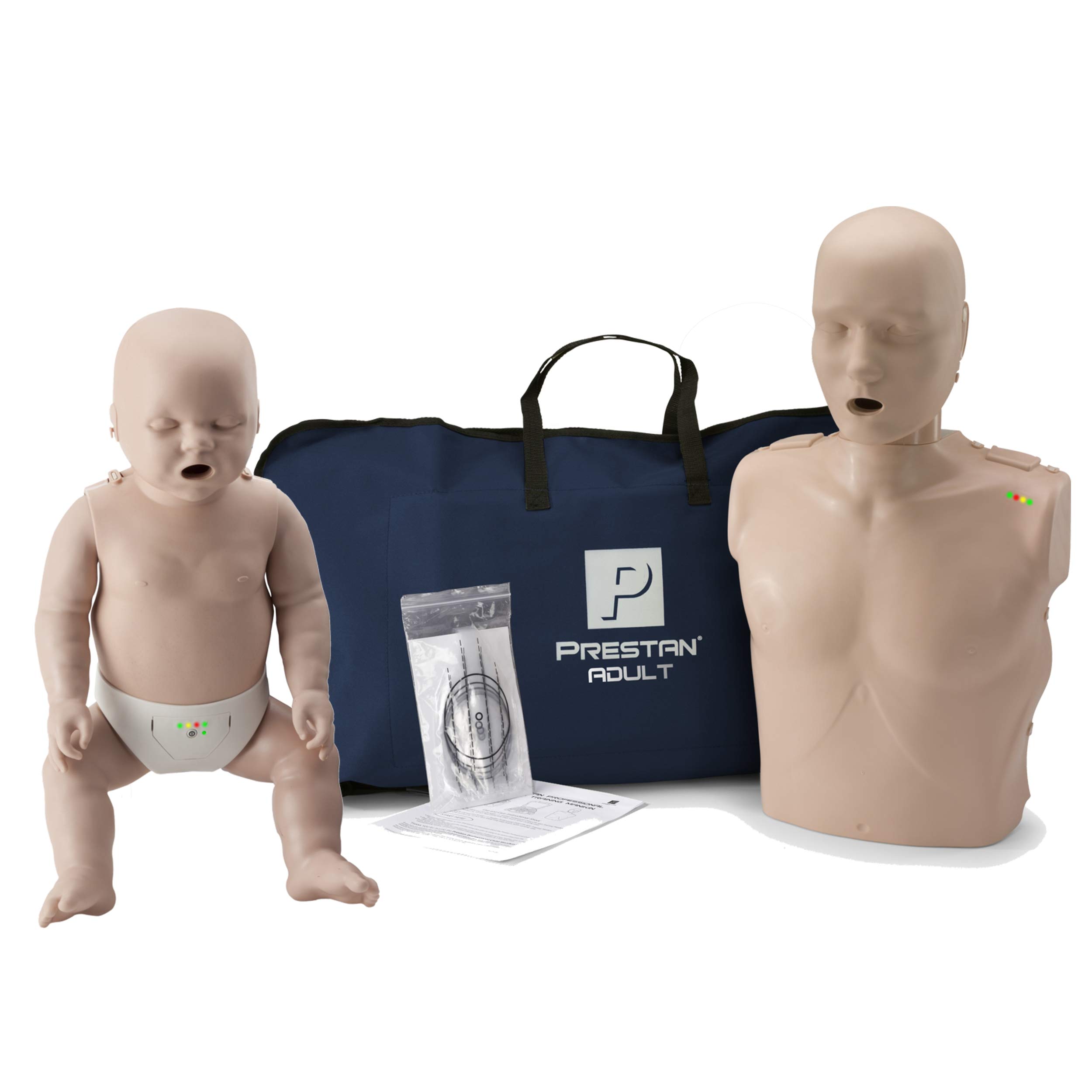 Adult and Infant CPR Manikin Kit with Feedback, WNL PractiTrainer Essentials, and MCR Accessories