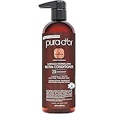 PURA D'OR 16 Oz Clinically Formulated Biotin Conditioner - Daily Hair Care Routine For Thinning Hair - 2X Concentrated Herbal Blend Hair Thickening Products For Women & Men