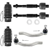 ASUPRICOS 6pcs Front Steering Kit Tie Rod End Inner and Outer and Boots for Honda Civic 2006 2007 2008 2009 2010 2011