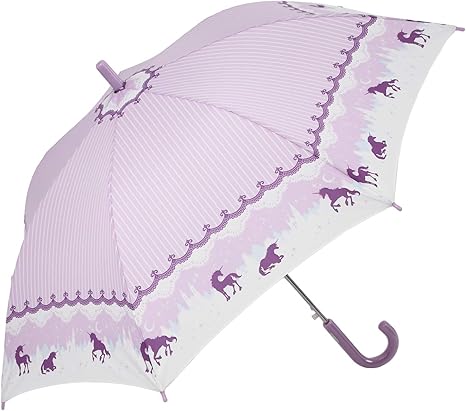 Amazon Co Jp 140cmくらいまでのお子様に最適 丈夫なグラスファイバー骨 ユニコーン 55cm ジャンプ傘 子供用傘 パープル ホーム キッチン