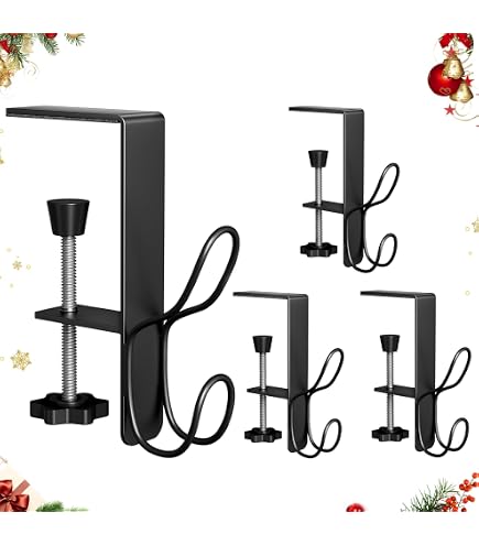 5-Pack No-Drill Mantel Hangers - Heavy Duty Stocking & Garland Hooks For Christmas Decor
