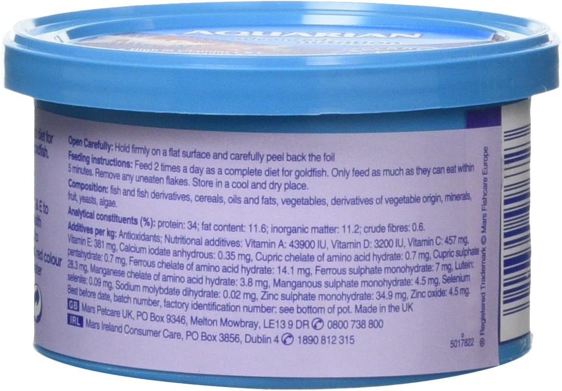 AQUARIAN Complete Nutrition Goldfish Food Flakes, 25g, May Vary, 25 g (Pack of 1) - Image 3
