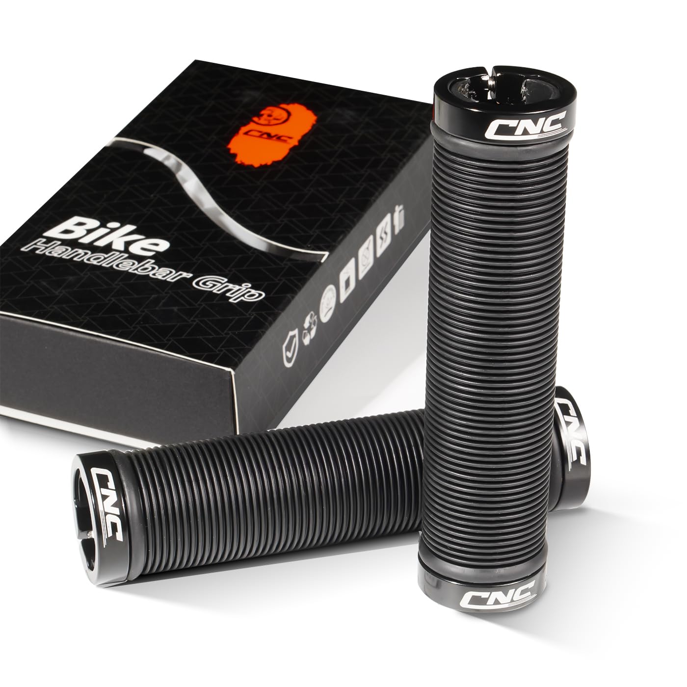 CNCLOL Mountain Bike Handlebar Grips,Bicycle Handlebar Grips for MTB/BMX,Black