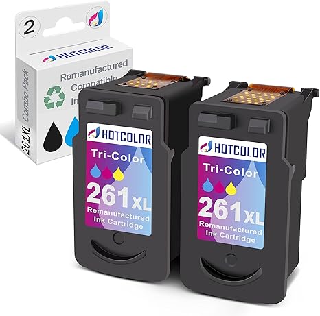 HOTCOLOR Re-Manufactured Ink Cartridge Replacement for Canon Ink