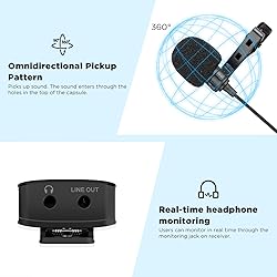 BOYA BY-XM6-S2 Wireless Lavalier Microphone, with