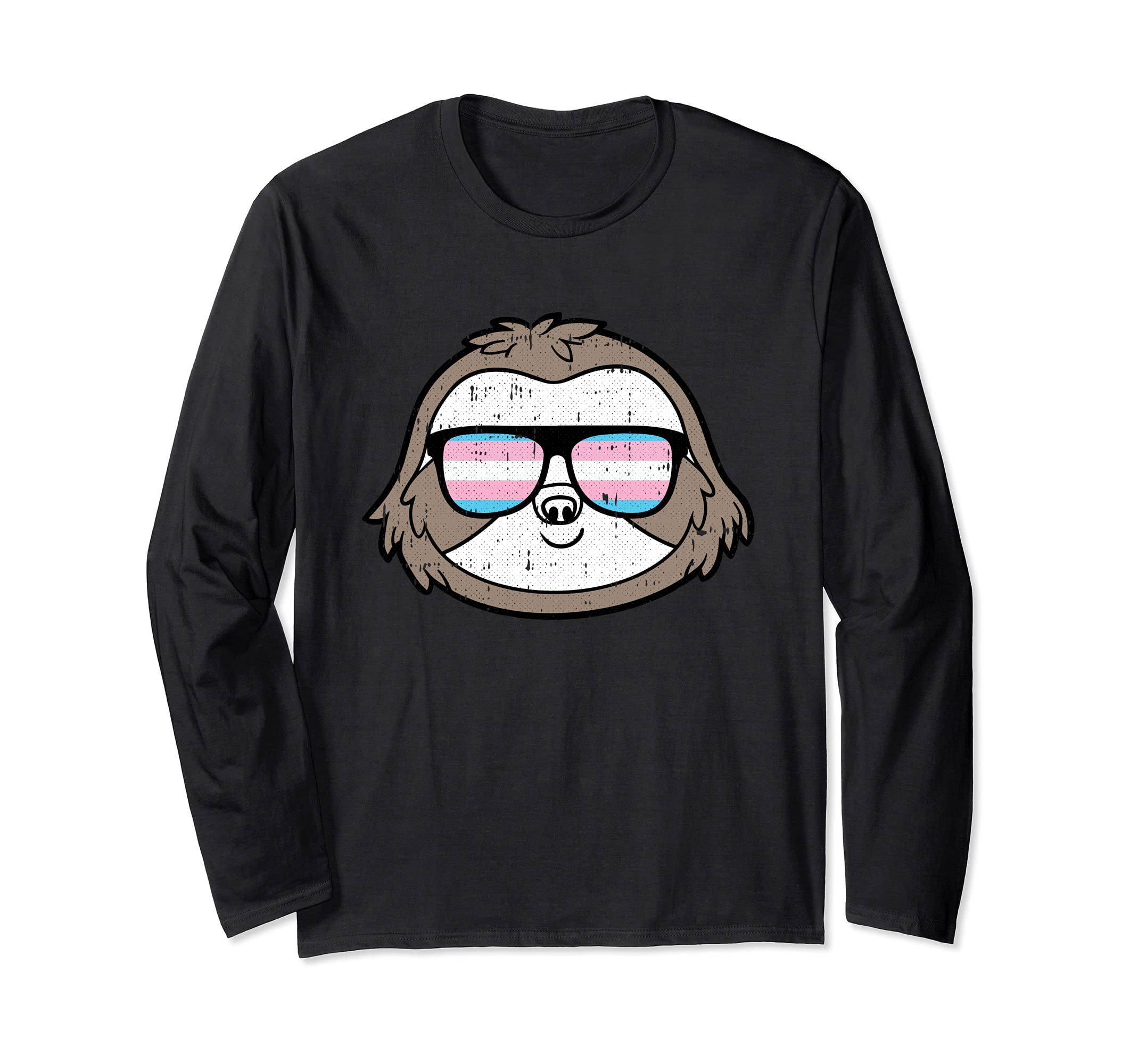 Dog Sunglasses Trans-gender Pride Animal Proud LGBT-Q Ally Long Sleeve T-Shirt