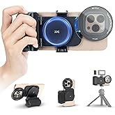 67mm Magnetic Phone Filter Mount w Phone Camera Grip for iPhone 16 15 14 | Handle for iPhone 16 15 14 13 Series(Not for 17),Allow to Install 67mm UV ND CPL Filter,with Cold Shoe Mount &amp; Tripod Mount