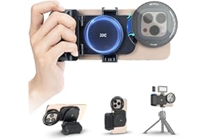 KIORAFOTO 67mm Magnetic Phone Lens Filter Mount with Phone Camera Snap Grip Kit for iPhone 16 15 14 Pro Max Plus, Filter Adapter Set for ND CPL w Cold Shoe Adapter & Tripod Mount Pull-Out to Fit Pro Max Plus