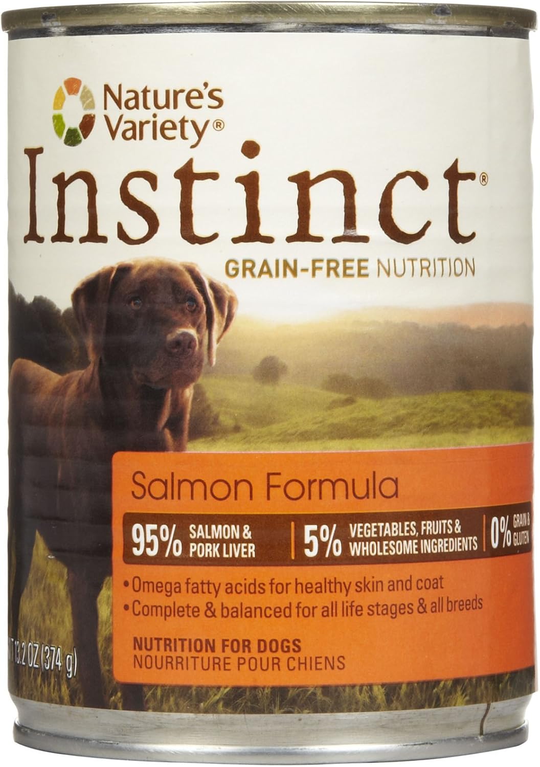 Instinct Salmon Canned Dog Food Size 13.2 oz. Canned Wet Pet Food