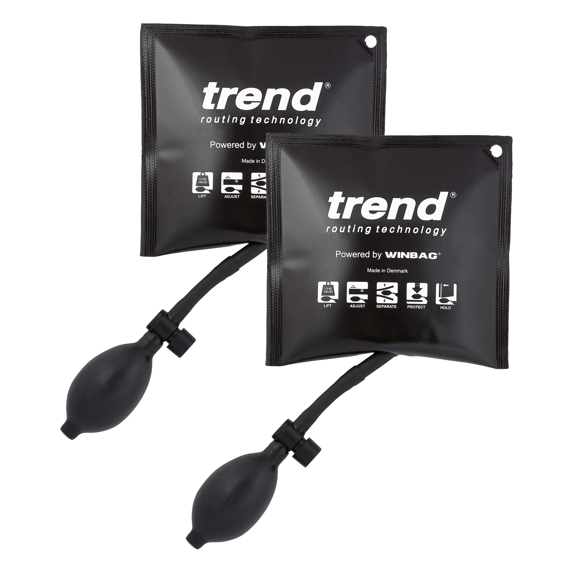 Trend Air Wedge, Pack of 2, Versatile Levelling Solution, 135kg Capacity, 2-50mm Adjustment, WINBAG/2PK