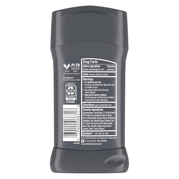 DOVE MEN+CARE ANTIPERSPIRANT DEODORANT STICK CLEAN COMFORT 2.7 OZ