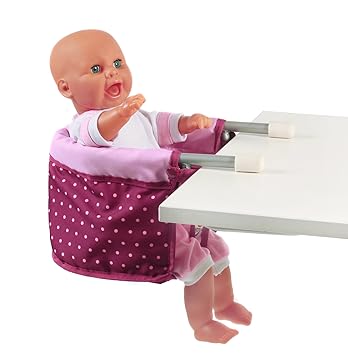 Bayer Chic 2000 735 29 - Puppen-Tischsitz, Dots Brombeere, lila/rosa