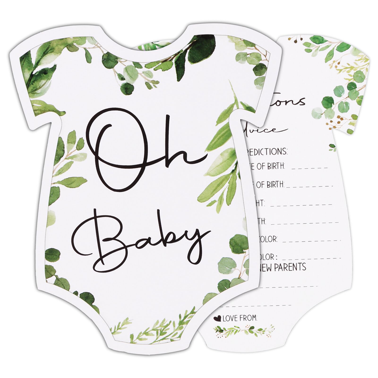 20PCS Baby Prediction Cards, Baby Prediction Cards Baby Shower Baby Gender Reveal Card, Baby Shower Advice Cards Neutral Baby Shower Decorations Baby Shower Games Cards