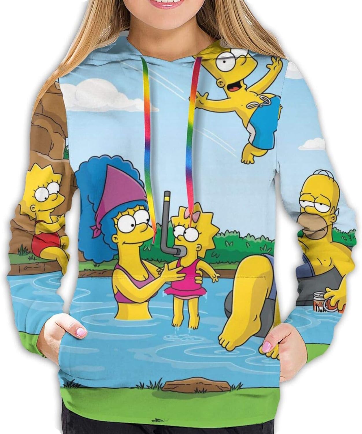 Cartoon The Simpsons Women's Hoodie Sweatshirt Hooded