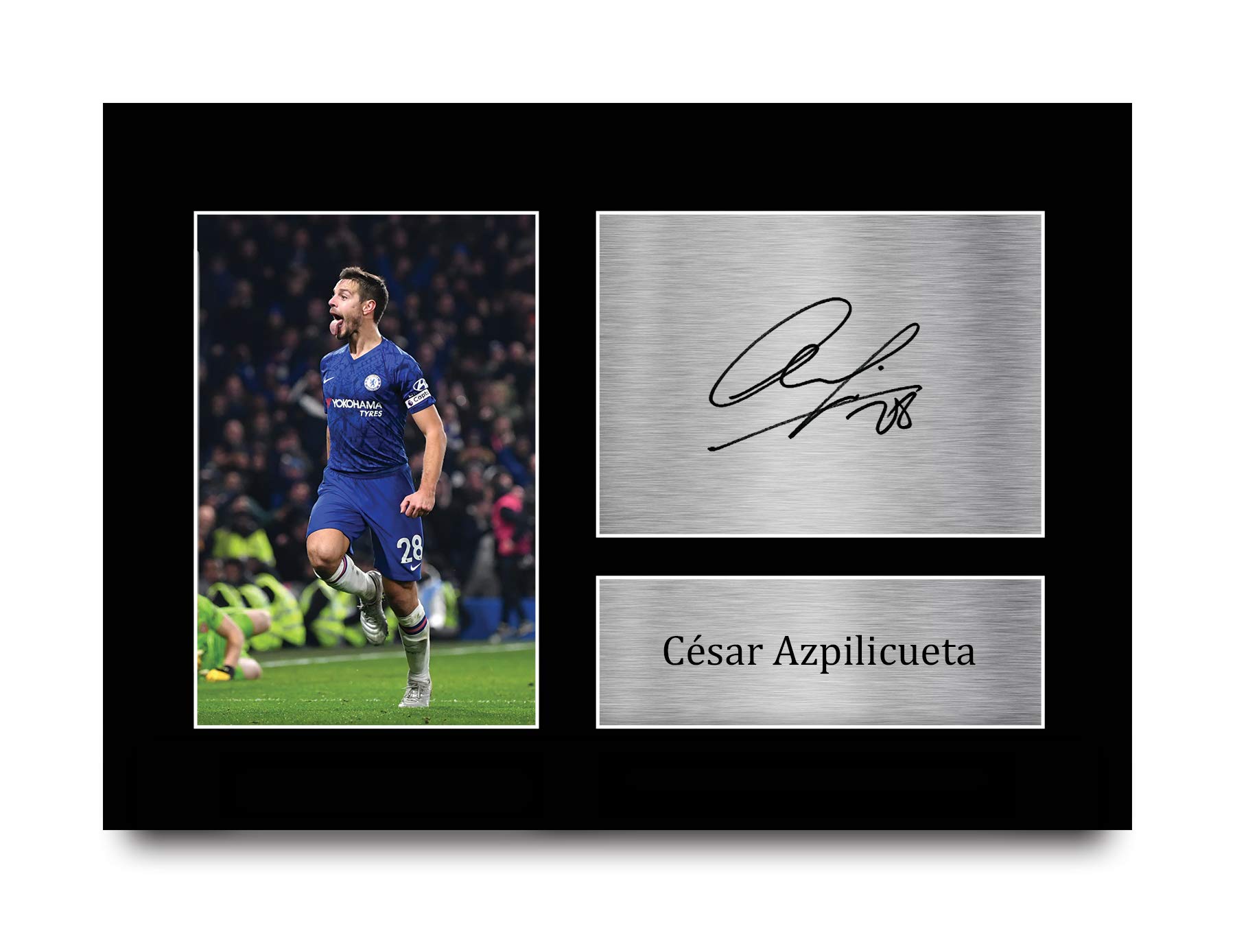 HWC Trading A4 Cesar Azpilicueta Gifts Printed Signed Autograph Picture for Football Fans and Supporters