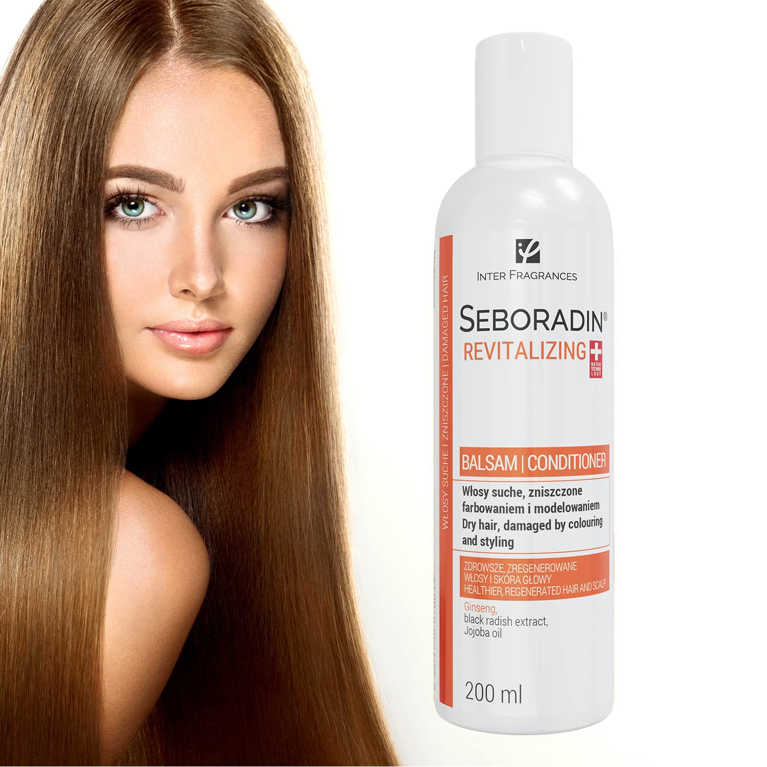 SEBORADIN REVITALIZING Hair Conditioner for Dry Damaged Color Hair 200 ml Hair Repair and Protection Strengthening Balm Hair & Scalp Treatment Moisturizing Nourishing Hair Care