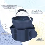 Opopark 17L Collapsible Bucket Tool Bag Navy Blue with Multiple Pockets view 4