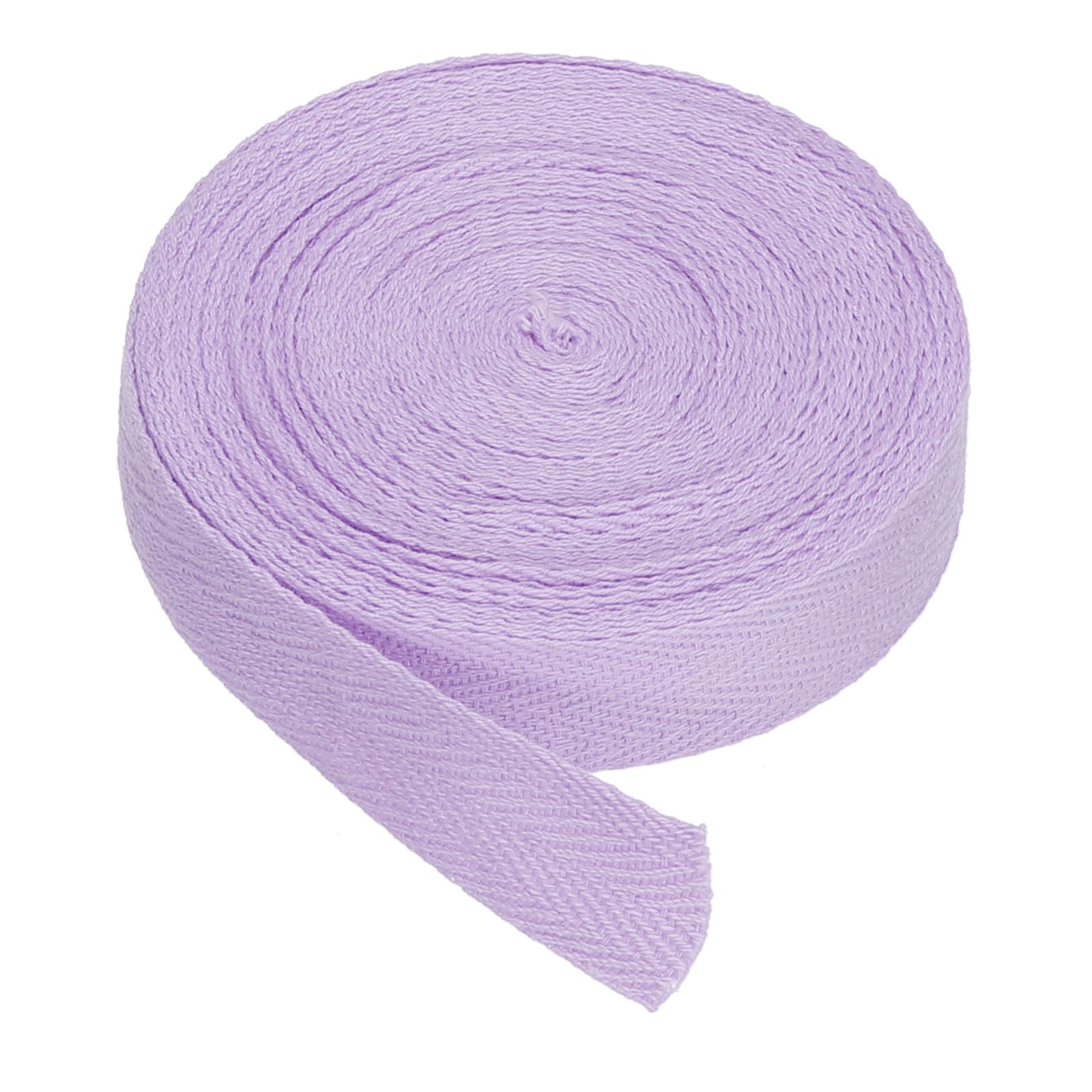 PATIKIL Cotton Twill Tape 20mm(3/4") 9m(10 Yards) Cotton Ribbon Bias Binding Tape Herringbone Webbing Trim for Sewing Gift Wrapping Craft DIY Light Purple