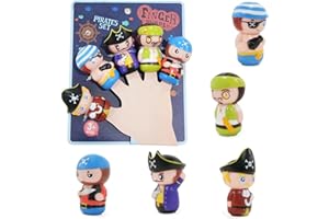 WAHXIAOSW Pirate Finger Puppets for Kids,Finger Puppets for 1 2 3 Year Old Girls Boys Toddlers,Baby Party Favors for Kids Party Favors Stocking Stuffers Goodie Bag Fillers School Class Prizes