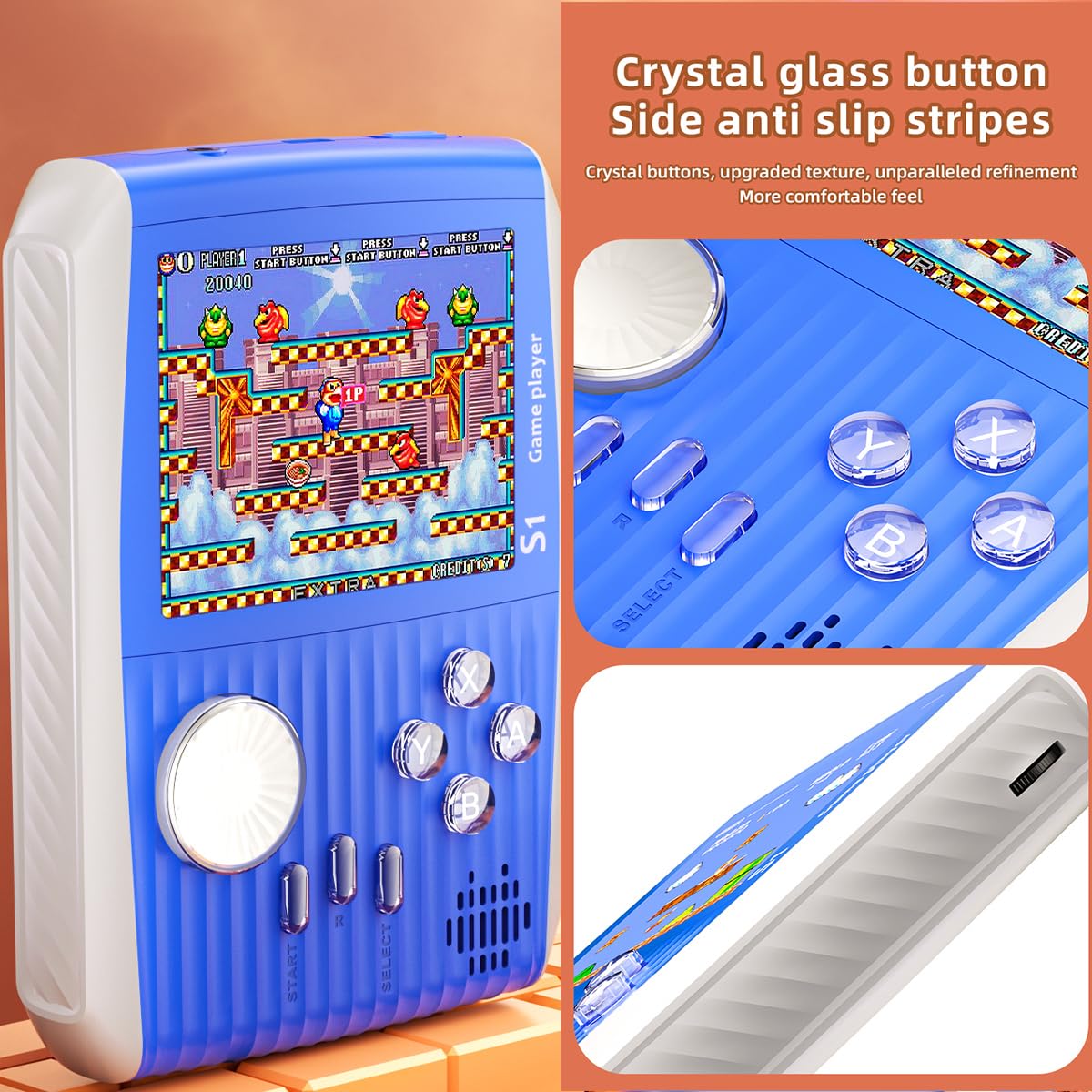Portable Handheld Games Retro Mini Video Games，Handheld Game Console with 666 Classical FC Games 3.0