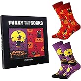 JaosWish Pumpkin Halloween Socks For Women Men,Cat Socks Gift Ghosts Novelty Funny Crew Fun Dress Sock