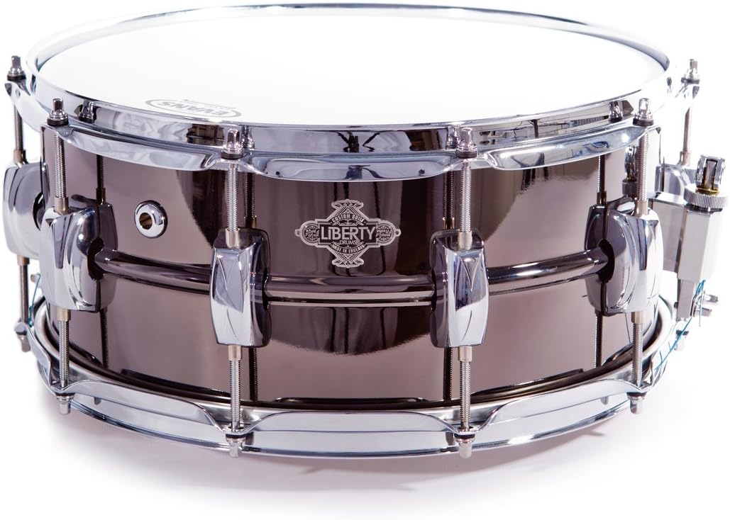 Liberty Drums Metal Series LD-MET-1465-MT03 14" Snare Drum, Black Nickel Over Brass