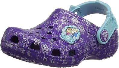 girls purple crocs