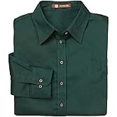 Harriton M500W Ladies L-Sleeve Shirt Hunter X-Large