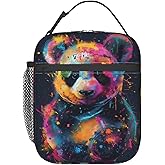 VANZEV Lunch Box for Women Men, Colorful Panda Insulated Lunch Box Reusable Portable Lunch Bag Cooler Tote Waterproof Lunch Container for Office Picnic Work Travel Hiking
