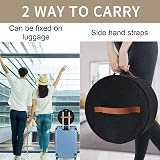 Lafecuw Hat Box 17'' Diameter Stackable Organizer Bag Dustproof Lid Black view 6