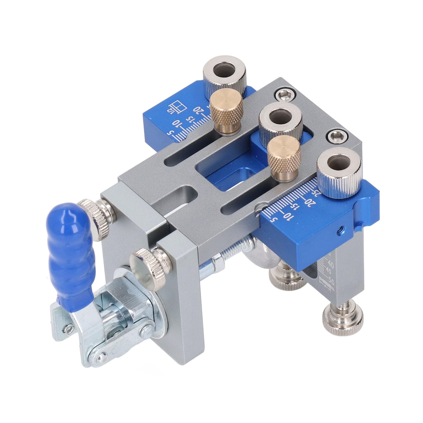 Dowel Jig Kit 3 in 1 Pocket Hole Jigs Set, Pocket Hole Wooden Dowel Drilling Template Set, Adjustable Woodworking Joints Drill Guides Locator Puncher Tool