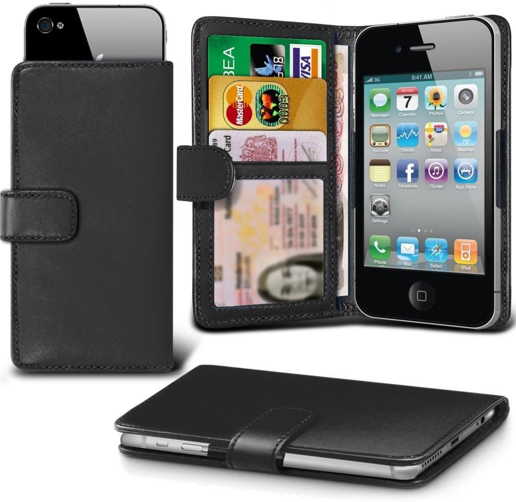 ( Black 142.5*70.5mm ) Case for Doro 8040 Case cover pouch High Quality Thin Faux Leather Spring Clamp Clip on Adjustable Wallet Case cover Skin with Credit/Debit Doro 8040 Case by i-Tronixs